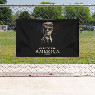 Funny Trump Gulf Of USA America 2025 4th Of July Banner