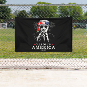 Funny Trump Gulf Of USA America 2025 4th Of July Banner