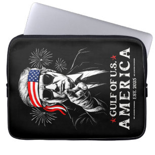 Funny Trump Gulf Of USA America 2025 4th Of July Laptop Sleeve