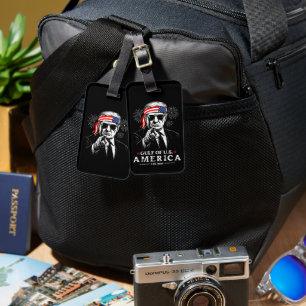 Funny Trump Gulf Of USA America 2025 4th Of July Luggage Tag