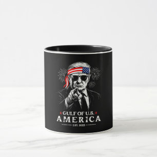 Funny Trump Gulf Of USA America 2025 4th Of July Mug