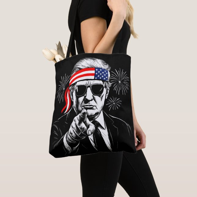 Funny Trump Gulf Of USA America 2025 4th Of July Tote Bag (Close Up)