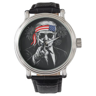 Funny Trump Gulf Of USA America 2025 4th Of July Watch