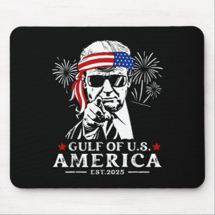 Funny Trump Gulf Of Usa America 2025 Happy 4th Of Mouse Mat