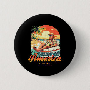 Funny Trump Gulf Of Usa America Est 2025 6 Cm Round Badge