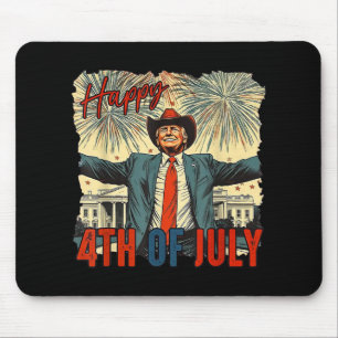 Funny Trump Happy 4th Of July Independence Day Mouse Mat