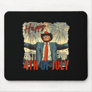 Funny Trump Happy 4th Of July Independence Day Mouse Mat