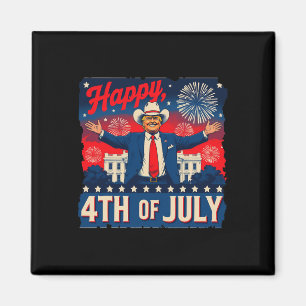 Funny Trump Happy 4th Of July Magnet