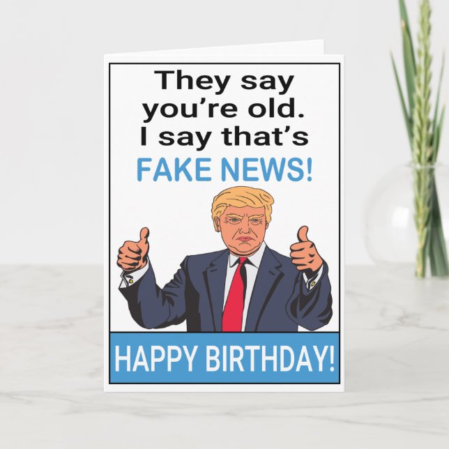 Funny Trump Happy Birthday Card (Front)