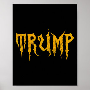 Funny Trump Horror Halloween Spooky Trump Costume Poster