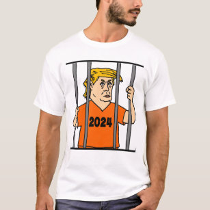 Funny Trump in Jail Anti Trump Politics T-Shirt