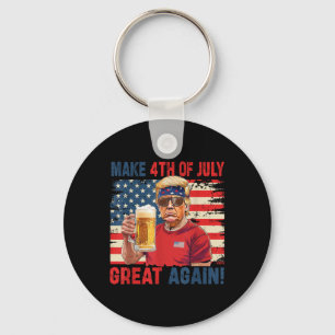 Funny Trump Independence Day Make 4th Of July Grea Key Ring