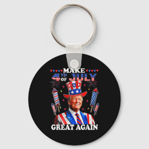 Funny Trump Independence Day Make 4th Of July Grea Key Ring