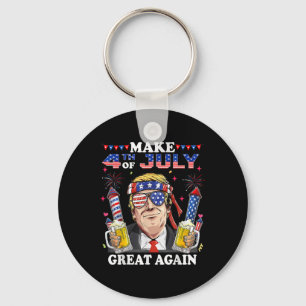 Funny Trump Independence Day Make 4th Of July Grea Key Ring