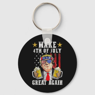 Funny Trump Independence Day Make 4th Of July Grea Key Ring