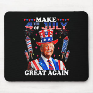 Funny Trump Independence Day Make 4th Of July Grea Mouse Mat