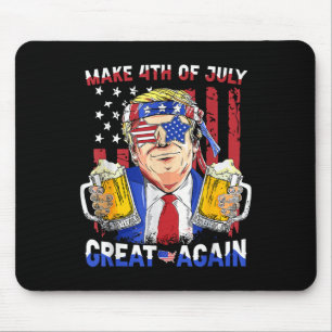 Funny Trump Independence Day Make 4th Of July Grea Mouse Mat