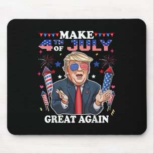 Funny Trump Independence Day Make 4th Of July Grea Mouse Mat