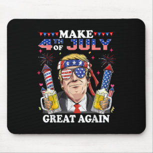 Funny Trump Independence Day Make 4th Of July Grea Mouse Mat
