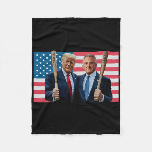 Funny Trump Kennedy Mega Maha Sell T Usa Flag  Fleece Blanket