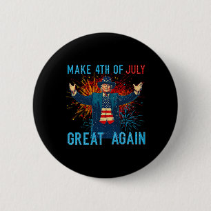 Funny Trump Make 4th Of July Great Again Firework 6 Cm Round Badge