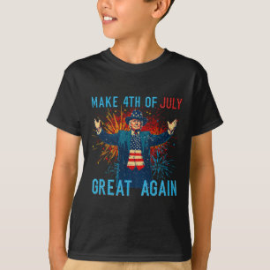 Funny Trump Make 4th Of July Great Again Firework T-Shirt