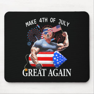 Funny Trump Make 4th Of July Great Again Trump 202 Mouse Mat