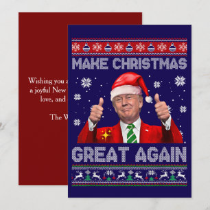 Funny Trump Make Christmas Great Again Holiday Card