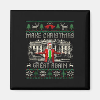 Funny Trump Make Christmas Great Again Ugly Sweate Magnet