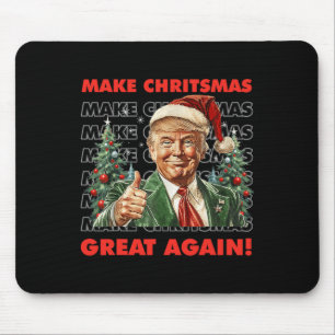 Funny Trump Make Christmas Great Again Ugly Sweate Mouse Mat