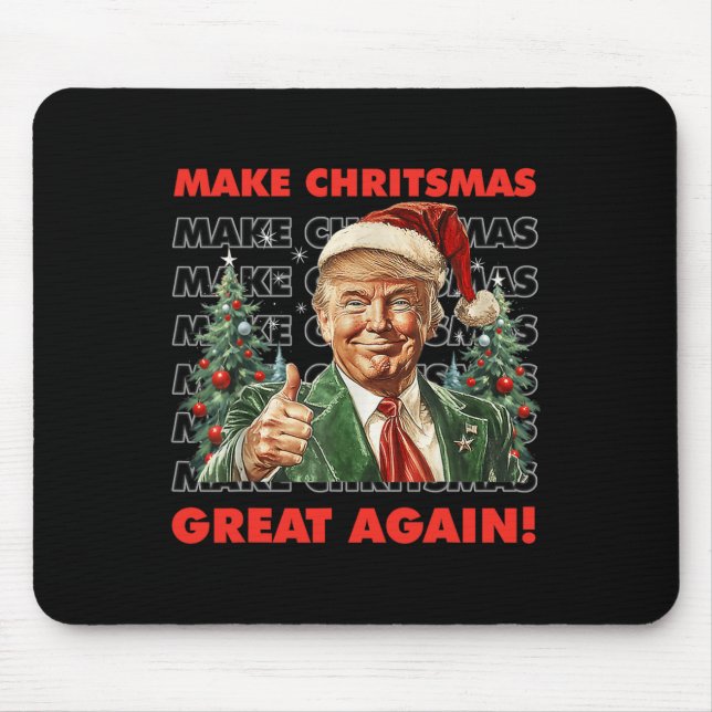 Funny Trump Make Christmas Great Again Ugly Sweate Mouse Mat (Front)
