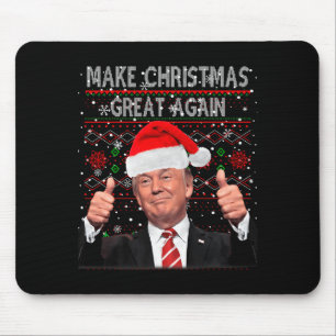 Funny Trump Make Christmas Great Again Ugly Sweate Mouse Mat