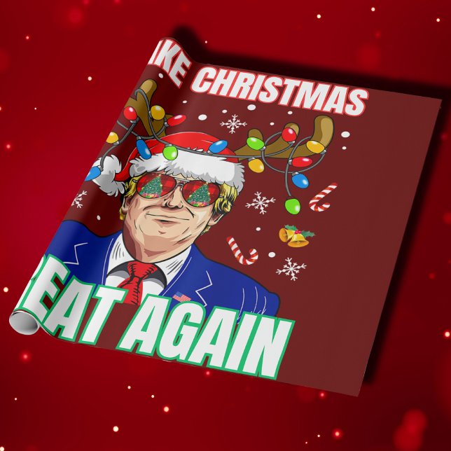 Funny Trump Make Christmas Great Again Wrapping Paper (Creator Uploaded)