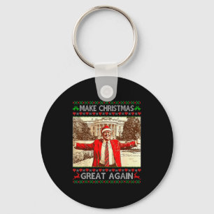 Funny Trump Make Christmas Great Again Xmas Family Key Ring