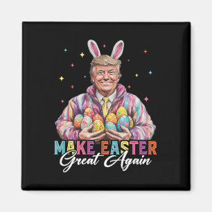Funny Trump Make Easter Great Again Bunny Hunt Egg Magnet