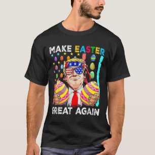 Funny Trump Make Easter Great Again Bunny Hunt Egg T-Shirt