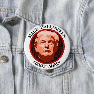 Funny Trump Make Halloween Great 10 Cm Round Badge