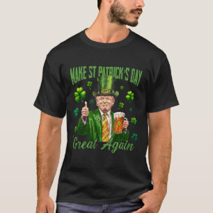 Funny Trump Make St Patrick's Day Great Again Iris T-Shirt