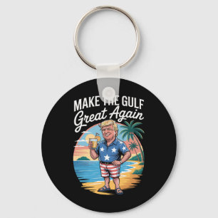 Funny Trump Make The Gulf Great Again Vintage Gu Key Ring