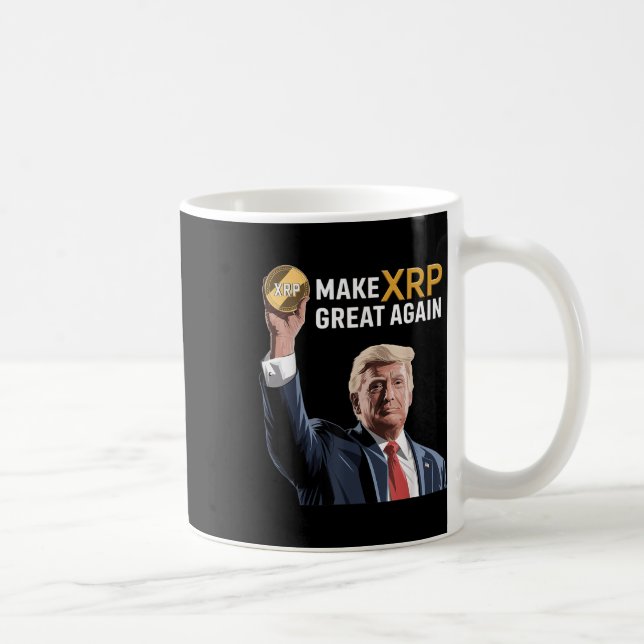 Funny Trump Make Xrp Great Again Xrp Crypto Coffee Mug (Right)