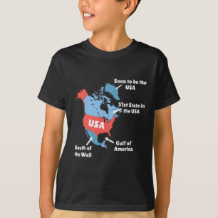 Funny Trump Map Of Usa - Canada T-Shirt