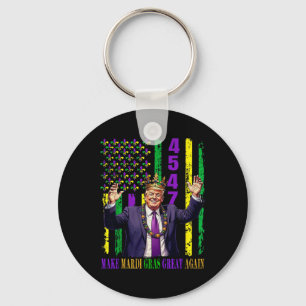 Funny Trump Mardi Gras Make Mardi Gras Great Again Key Ring