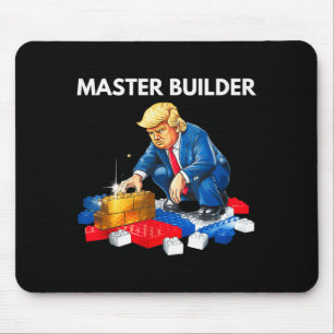 Funny Trump Master Builder Building Blocks Gift Mouse Mat