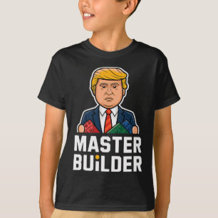 Funny Trump Master Builder Building Blocks Gift T-Shirt
