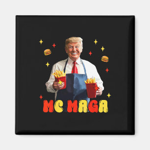 Funny Trump Mc Mega Fries Fast Food Magnet