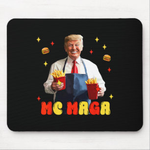 Funny Trump Mc Mega Fries Fast Food Mouse Mat