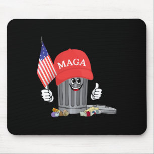 Funny Trump Mega Garbage Can Cartoon Character Ame Mouse Mat
