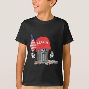 Funny Trump Mega Garbage Can Cartoon Character Ame T-Shirt