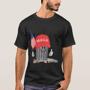 Funny Trump Mega Garbage Can Cartoon Character Ame T-Shirt