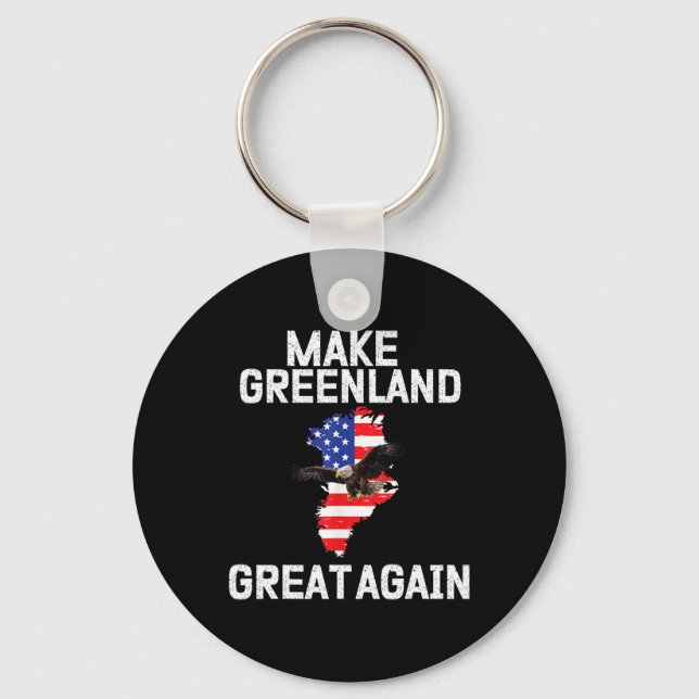 Funny Trump Meme Trump Greenland Make Greenland Gr Key Ring (Front)